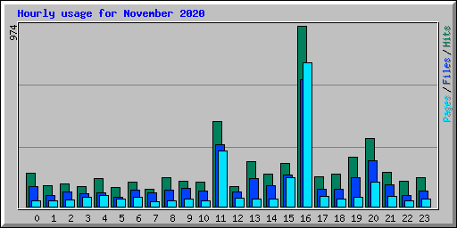 Hourly usage for November 2020